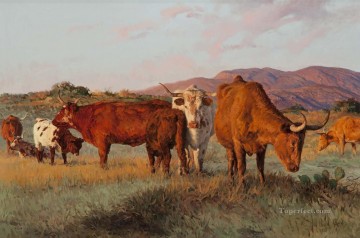Ganado Vaca Toro Painting - Patriarcas de Texas